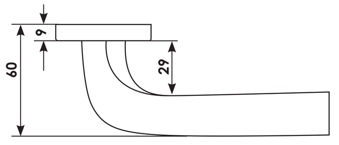 Ручка дверная COMETA R5 NIS раздельная на круглой розетке, цвет - матовый никель, ЦАМ фото фурнитура Новокузнецк