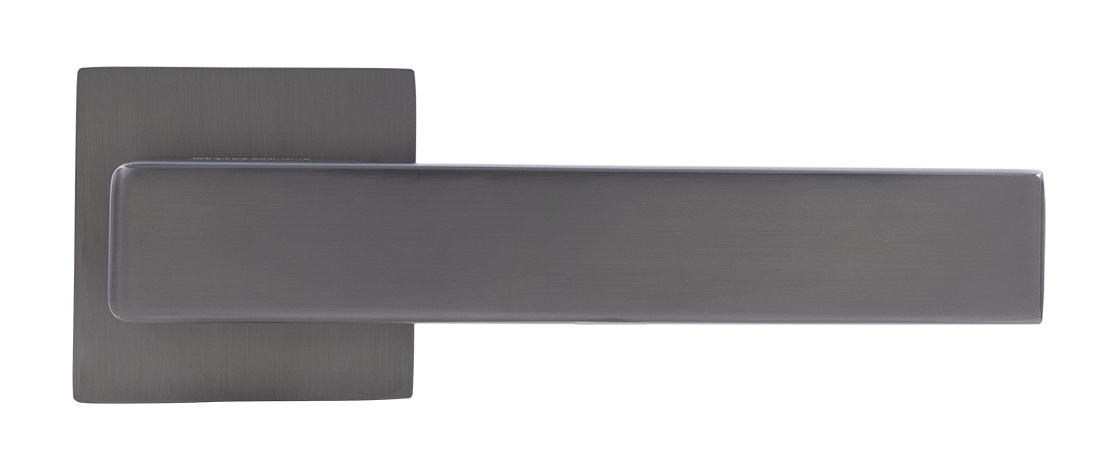 Ручка дверная LOT MH-56-S6 GR раздельная на квадратной розетке 6 мм, цвет графит, ЦАМ фото купить в Новокузнецке