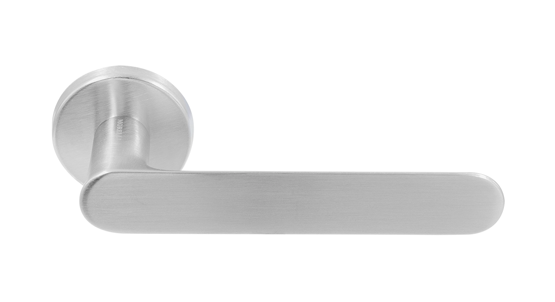 Ручка дверная LE BOAT R5 CSA раздельная на круглой розетке, цвет матовое матовый хром, латунь фото купить Новокузнецк