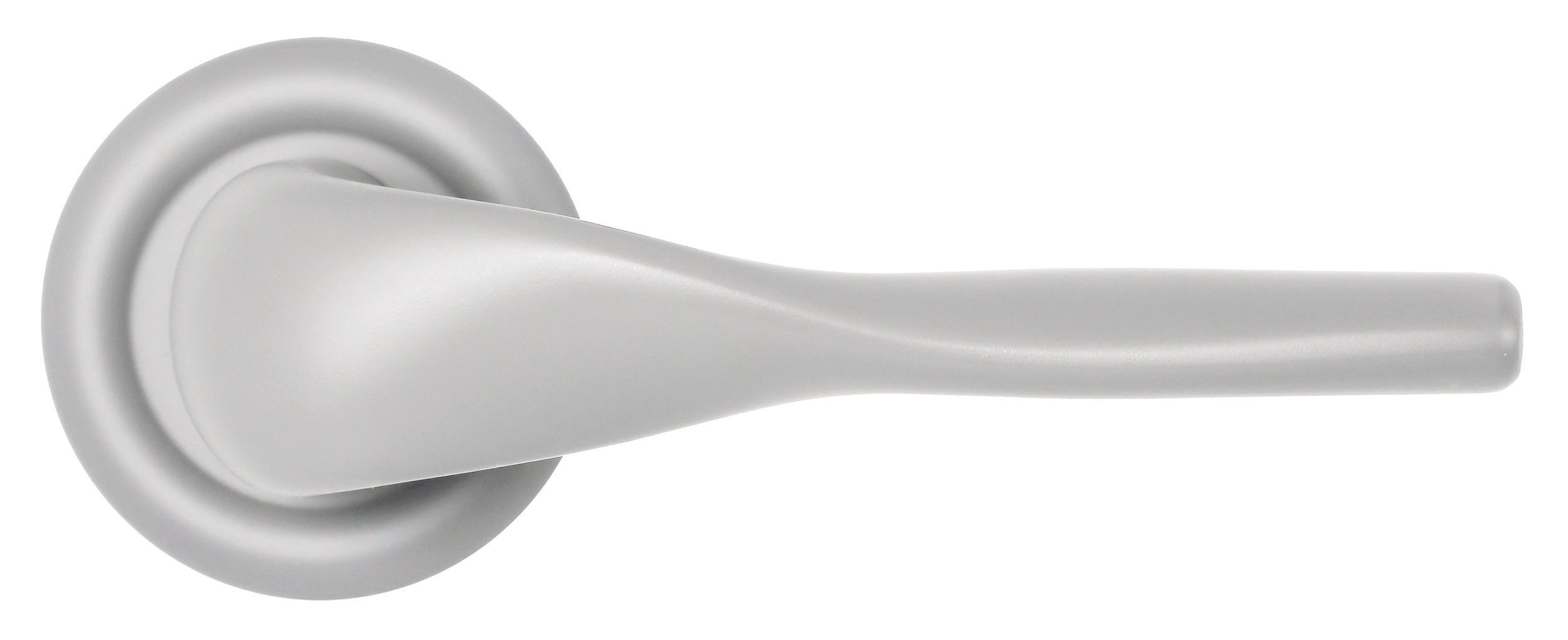 Ручка дверная LVB R7 SSW на круглой розетке, цвет Стокгольмский снегопад/Stockholm Snowfall фото купить в Новокузнецке