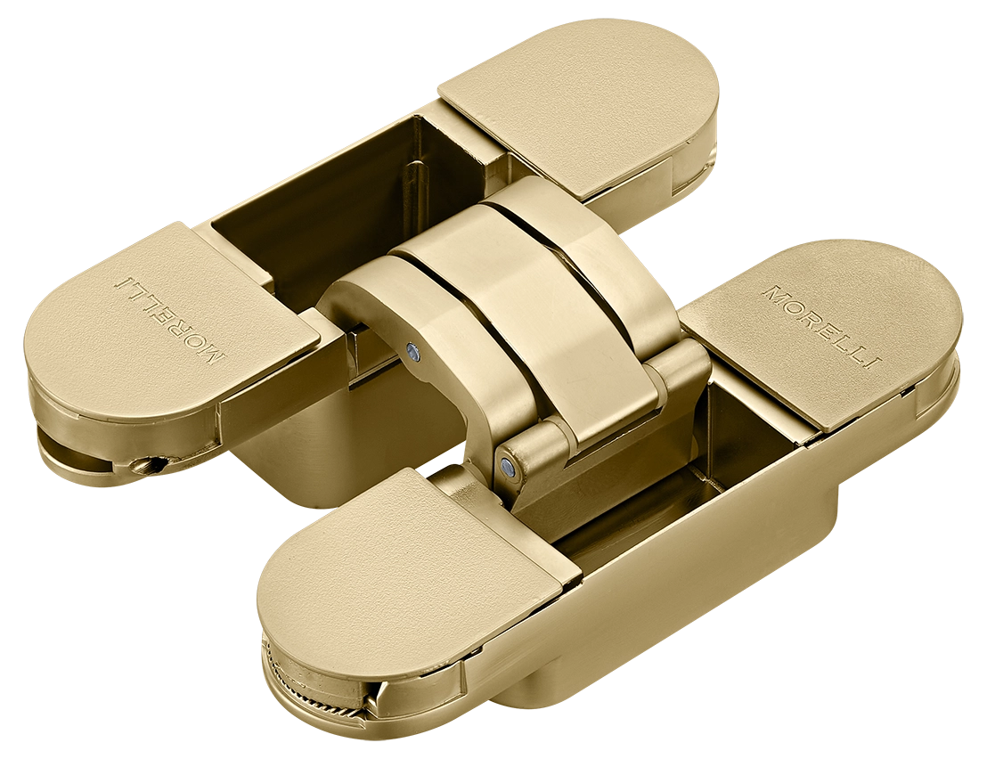 Петля скрытая HH-24 MSG врезная с 3D-регулировкой вес полотна до 40 кг, цвет матовое сатинированное золото фото купить Новокузнецк
