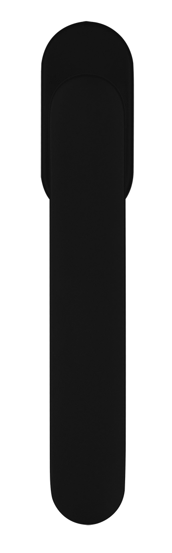 Ручка оконная LE BOAT W1 NERO-ST на прямоугольной розетке, цвет черный soft-touch, латунь фото купить в Новокузнецке