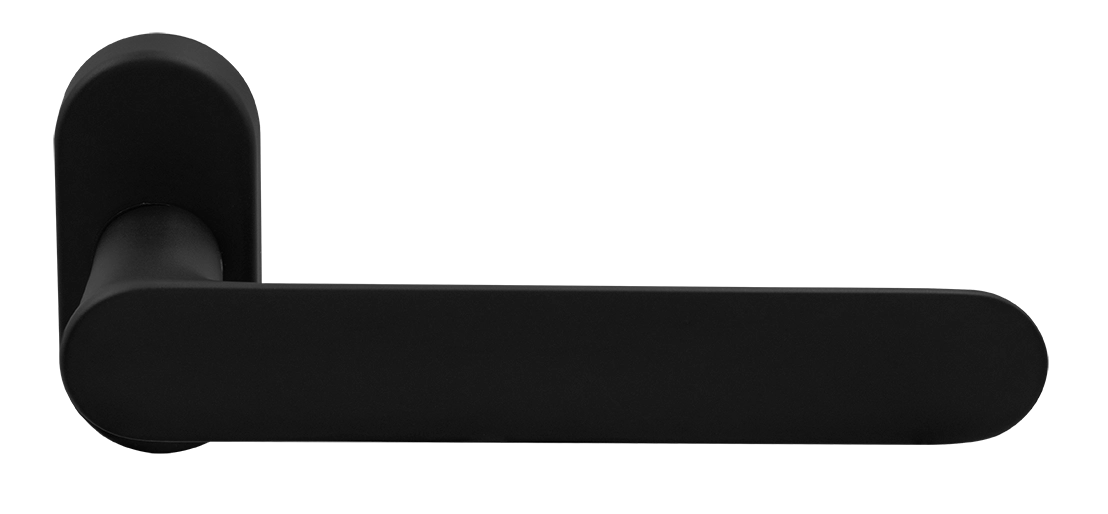 Ручка оконная LE BOAT W1 NERO-ST на прямоугольной розетке, цвет черный soft-touch, латунь фото morelli Новокузнецк