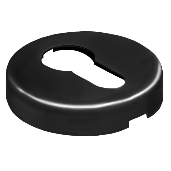 Накладка LUX-KH-R3 NERO-ST на ключевой цилиндр, на круглой розетке цвет черный soft touch фото купить Новокузнецк
