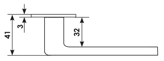 Ручка дверная DOLCE VITA S1 CSA раздельная на квадратной розетке, цвет - матовый хром, латунь фото фурнитура Новокузнецк
