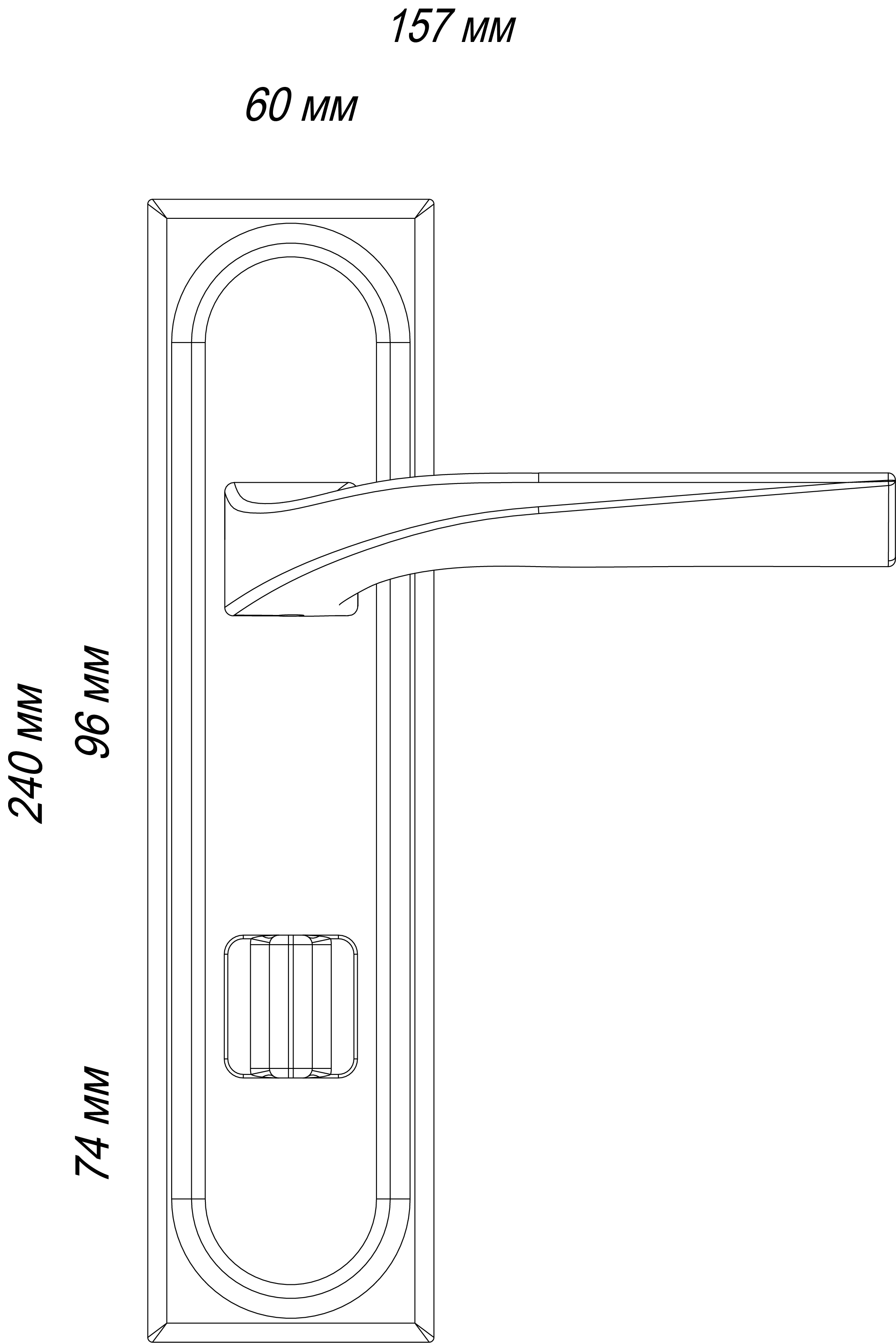 Ручка дверная WD CONCERT HALL PLS WF на планке, цвет Зимняя стужа/Winter Frost фото фурнитура Новокузнецк