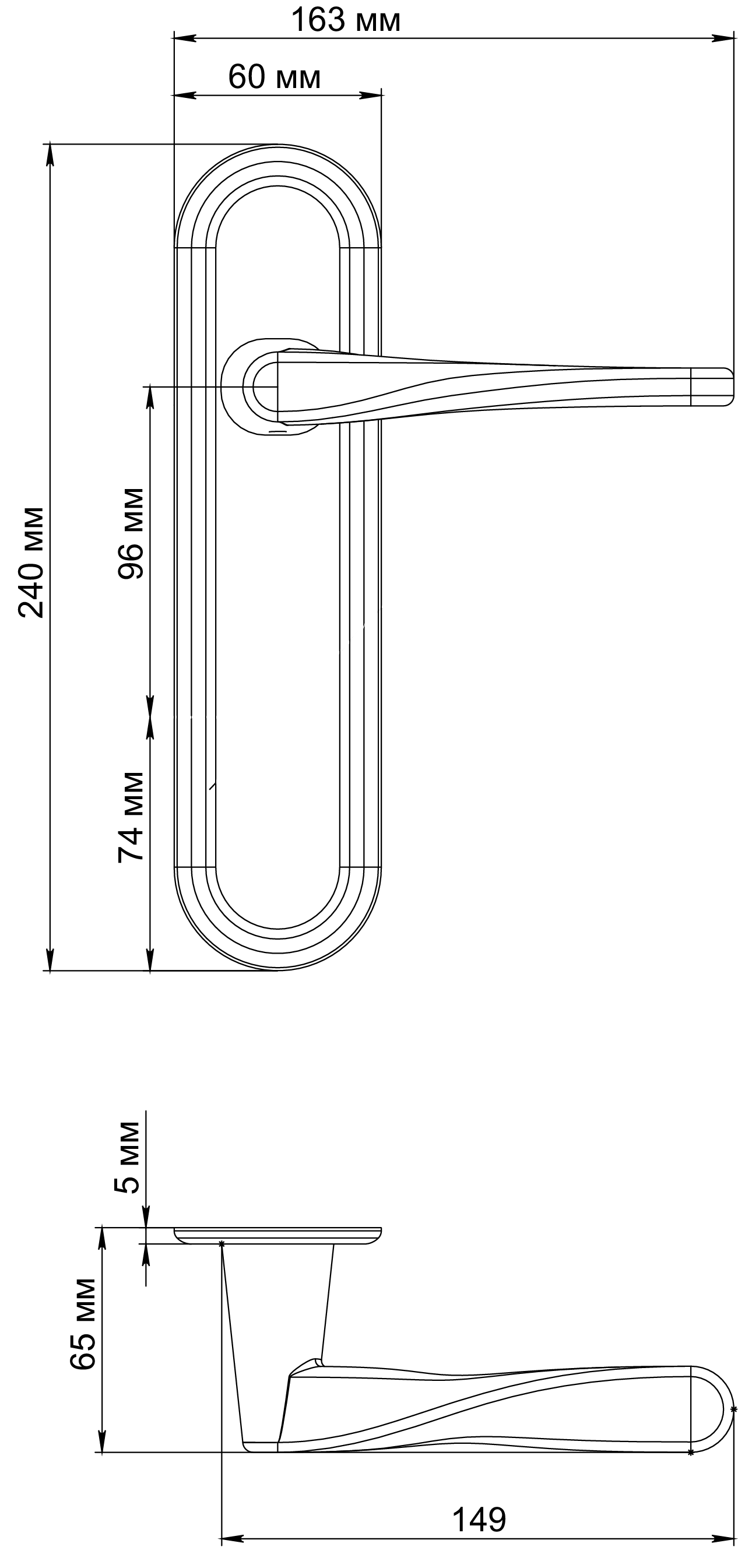 Ручка дверная THE OLYMPICS PLR WF на планке, цвет Зимняя стужа/Winter Frost фото фурнитура Новокузнецк