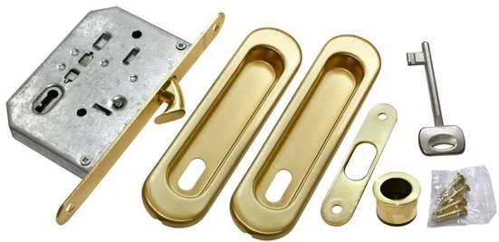 MHS150 L SG, комплект для раздвижных дверей, цвет - мат.золото фото купить Новокузнецк