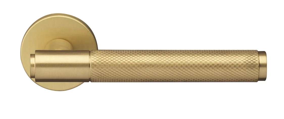 BRIDGE R6 OSA, ручка дверная с усиленной розеткой, цвет -  матовое золото фото купить Новокузнецк
