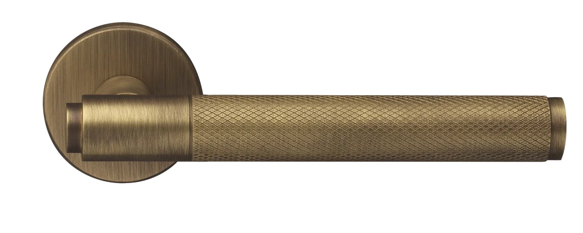 BRIDGE R6 BGO, ручка дверная с усиленной розеткой, цвет -  матовая бронза фото купить Новокузнецк