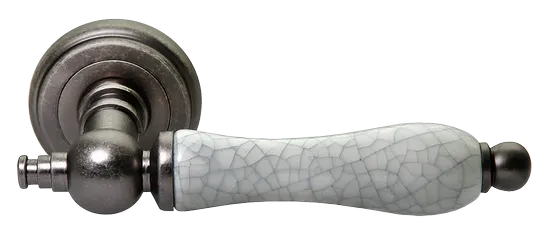 MART, ручка дверная MH-42-CLASSIC OMS/GR, цвет - старое мат.серебро/серый фото купить Новокузнецк