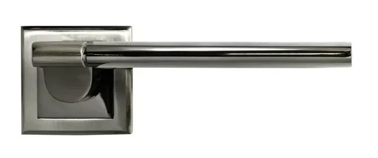 AGBAR, ручка дверная MH-21 SN/BN-S, на квадратной накладке, цвет - бел. никель/черн. никель фото купить в Новокузнецке