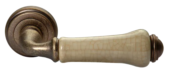 UMBERTO, ручка дверная MH-41-CLASSIC OMB/CH, цвет-старая мат.бронза/шампань фото купить Новокузнецк