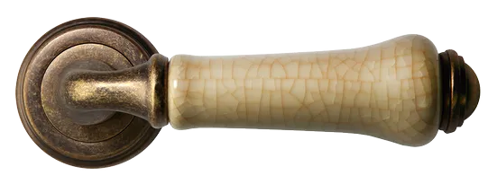 UMBERTO, ручка дверная MH-41-CLASSIC OMB/CH, цвет-старая мат.бронза/шампань фото купить в Новокузнецке