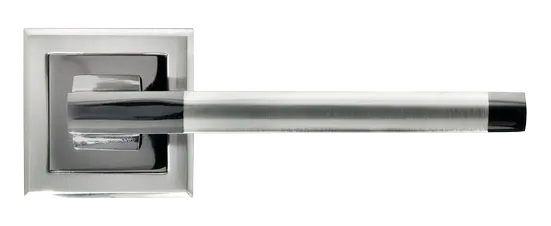 PANTS, ручка дверная MH-35 SN/BN-S, на квадратной накладке, цвет - бел. никель/черн. никель фото купить в Новокузнецке
