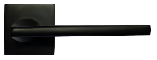 KAFFEE, ручка дверная на квадратной накладке MH-50-S6 BL, цвет - черный фото купить в Новокузнецке