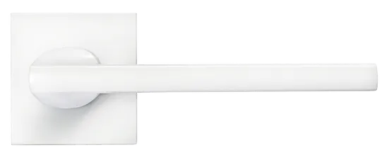 KAFFEE, ручка дверная на квадратной накладке MH-50-S6 W, цвет - белый фото купить в Новокузнецке