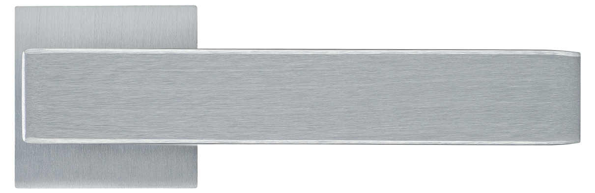 LOT ручка дверная  на квадратной розетке 6 мм, MH-56-S6 SSC, цвет - супер матовый хром фото купить в Новокузнецке