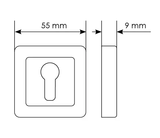 Накладка MH-KH-S55 GR/PC на ключевой цилиндр, цвет графит/хром фото купить в Новокузнецке