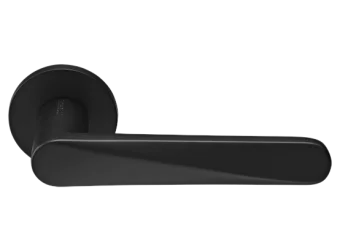 CAYAN - ручка дверная  на круглой розетке 6 мм, MH-58-R6 BL,  цвет - чёрный