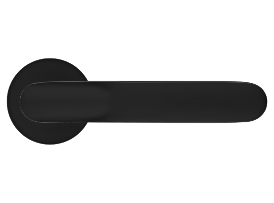 GARAK  ручка дверная на круглой розетке 6 мм, MH-59-R6 BL, цвет - чёрный фото купить в Новокузнецке