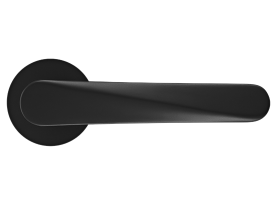 CAYAN - ручка дверная  на круглой розетке 6 мм, MH-58-R6 BL,  цвет - чёрный фото купить в Новокузнецке